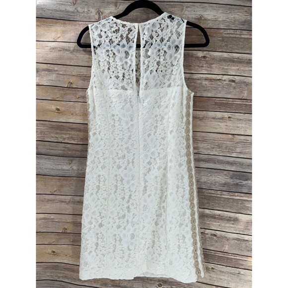 Women's Lilly Pulitzer Mila Lace Gold Cord Shift Dress Size 8 - Picture 5 of 7